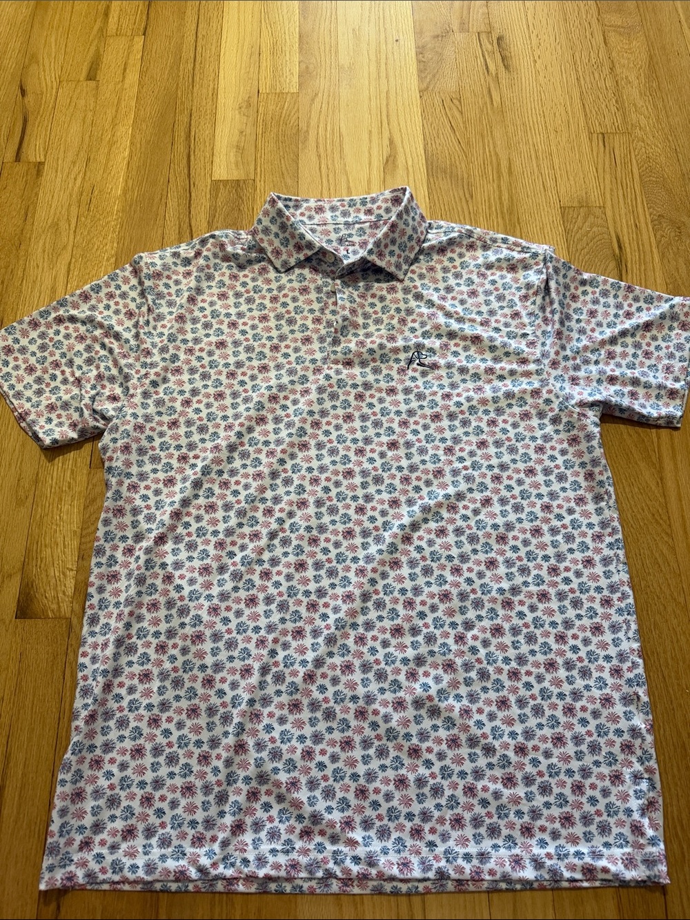 Rhoback Firework Performance Short Sleeve Polo Sz L